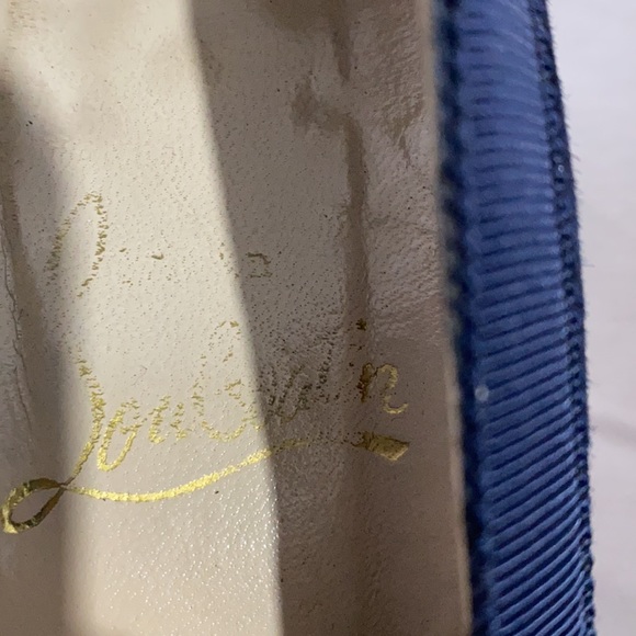 Vintage christian louboutin navy suede heels - Picture 9 of 10